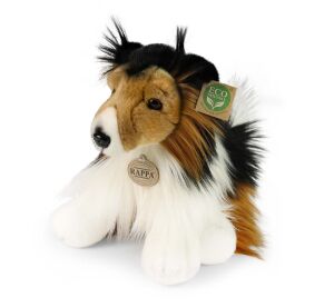 Rappa Plyšový pes kolie dlouhosrstá 28 cm ECO-FRIENDLY